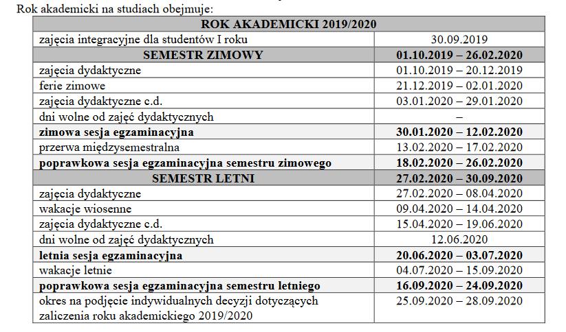 Kalendarz akademicki zut 4